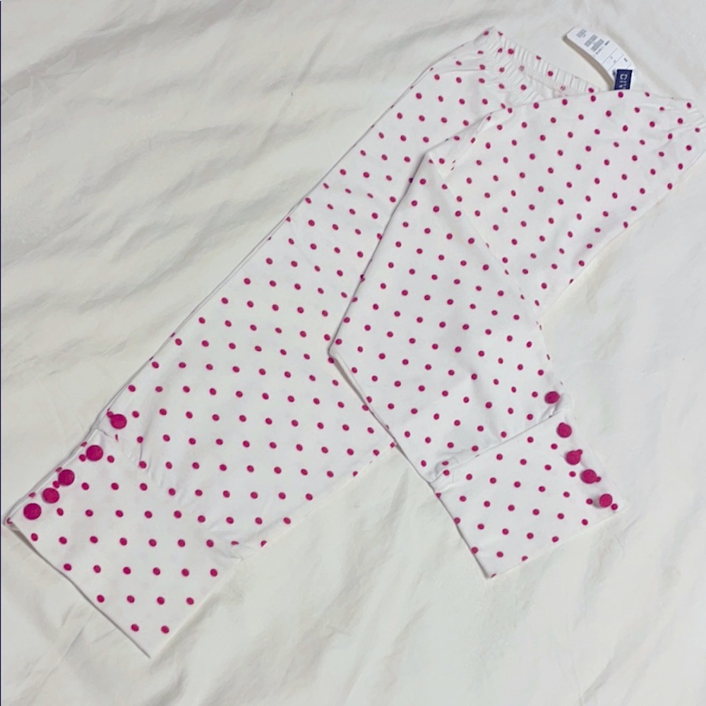 ❣️NWT H&M Adorable Summer White & Red Polka Dot Fun Leggings